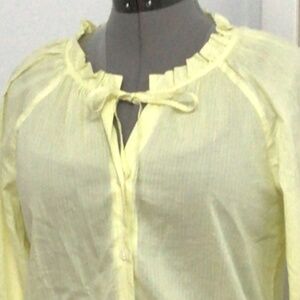 Loft Long Button Cuffs Sleeve Blouse